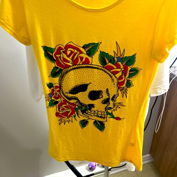 3RStreetwear Tops - Yellow and red skull t-shirt #skull 3RStreetwear